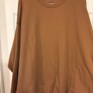 Fruit of the Loom toffee color unisex sweatshirt 2x crew neck LS cotton/poly